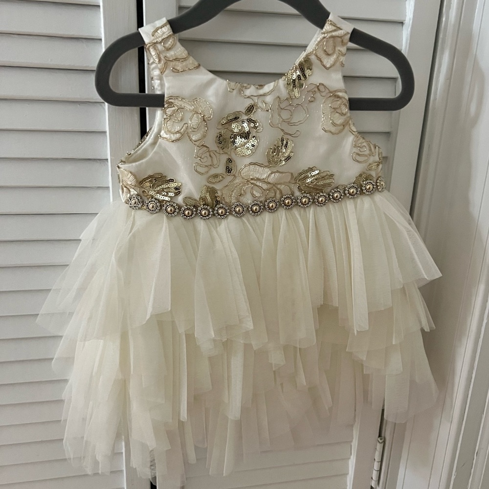 American princess girls dress gold kids size 24 months